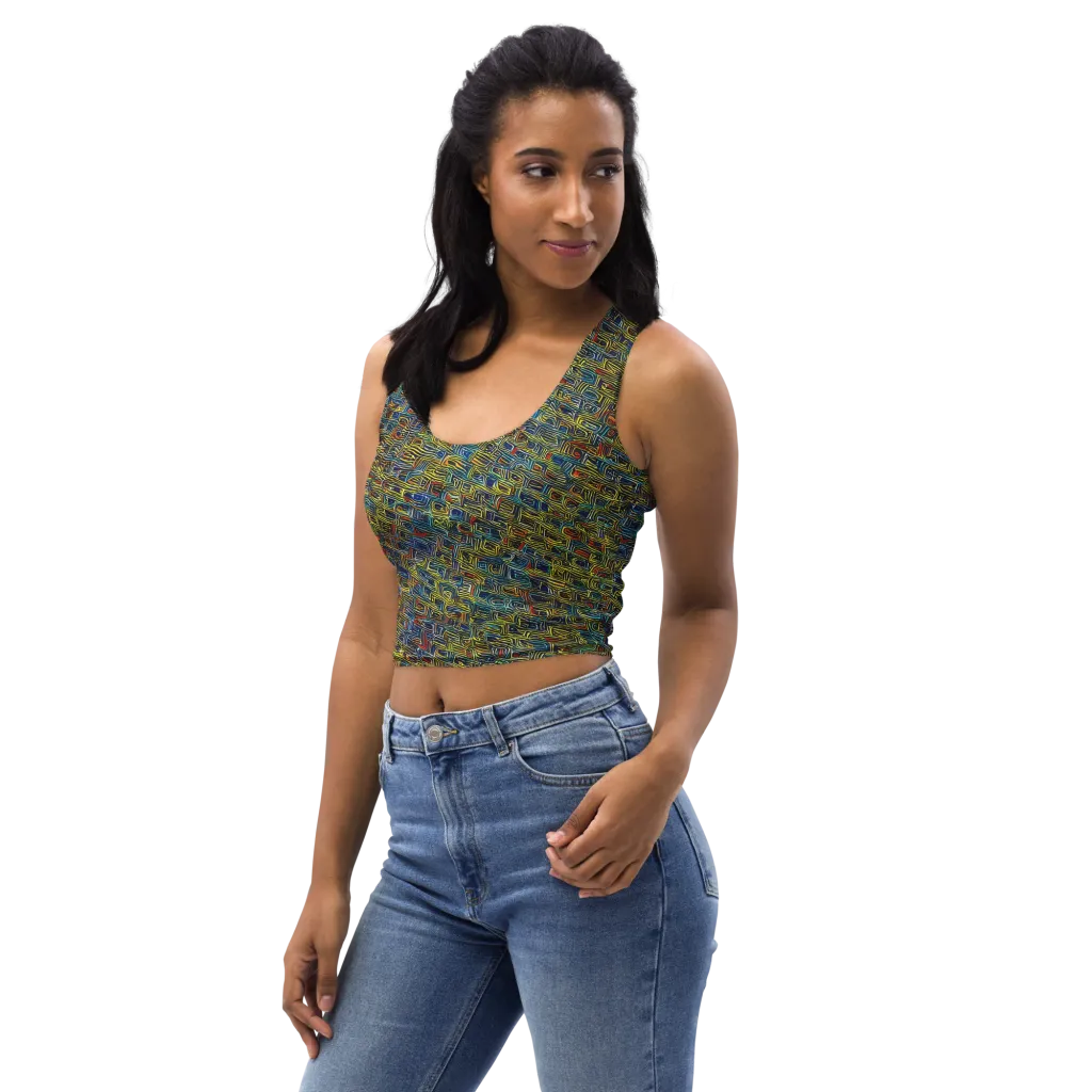 Static Safari on Crop Top — Left Front