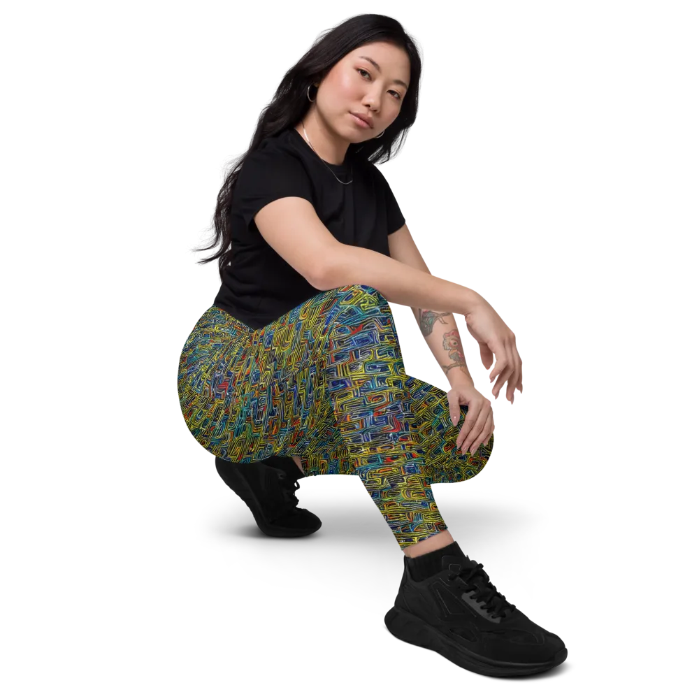Static Safari on Leggings with Pockets — Right Front