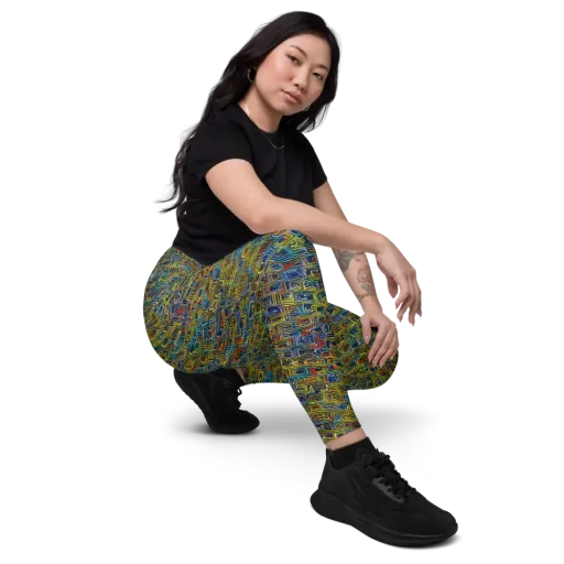 Static Safari on a Leggings with Pockets