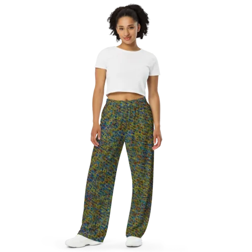 Static Safari on a Wide-Leg Pants