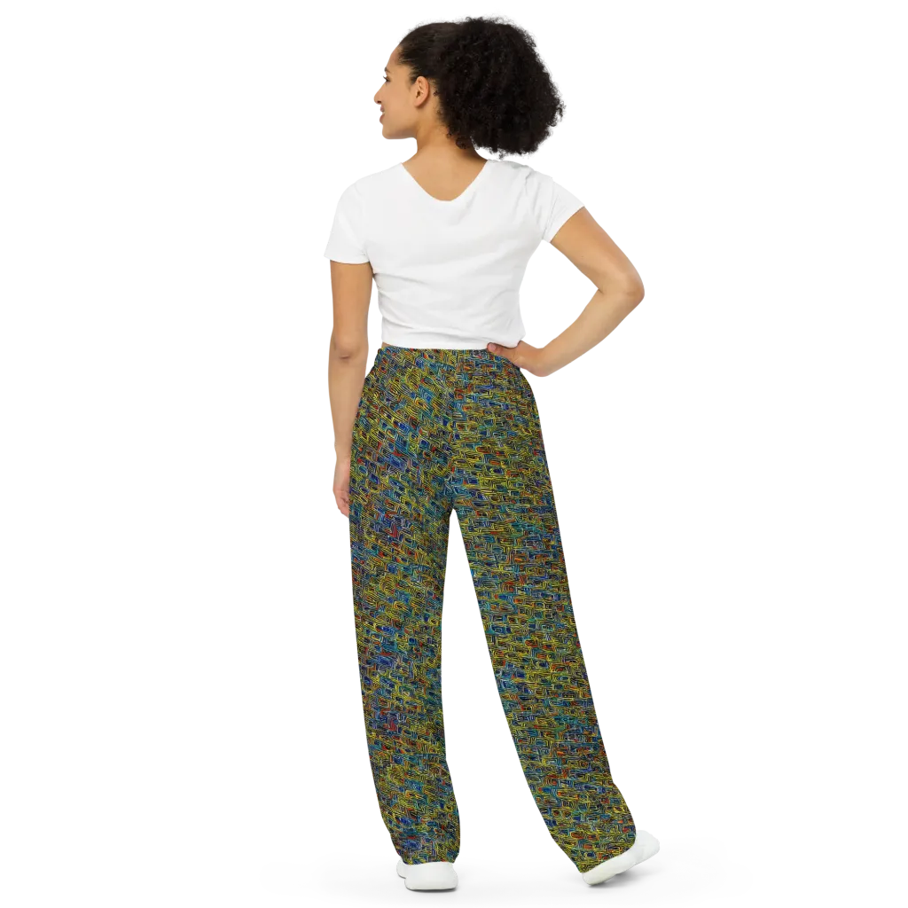 Static Safari on Wide-Leg Pants — Back