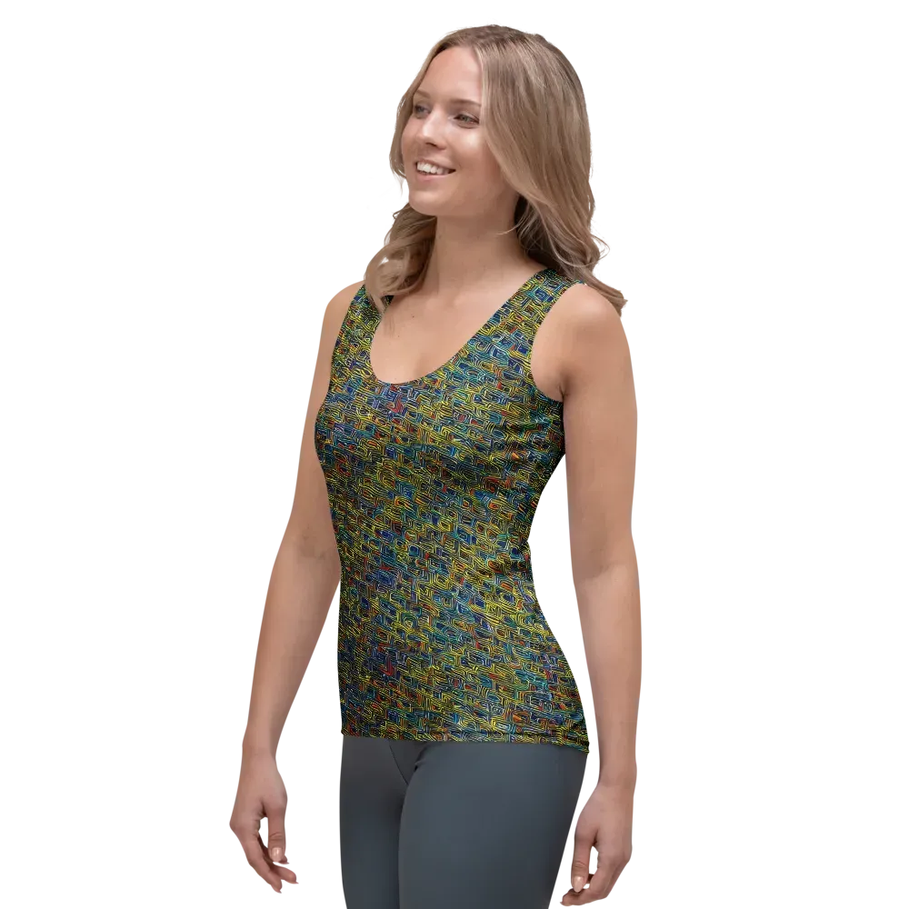 Static Safari on Women's Tank Top — Left Front