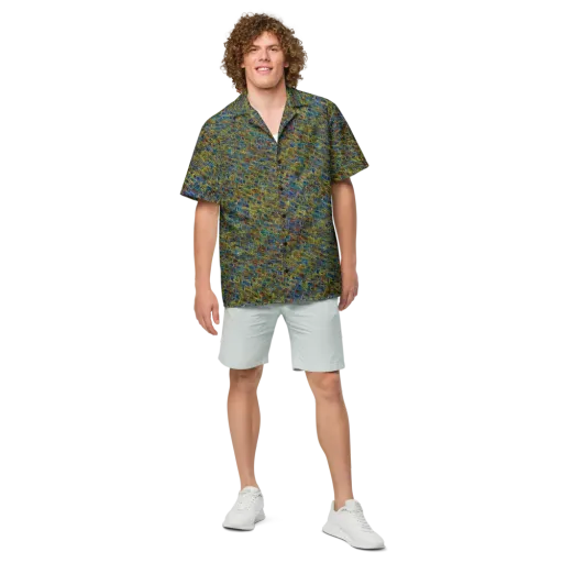 Static Safari on a Button Shirt
