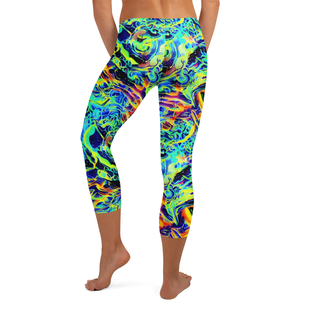 Sonic Aurora on Capri Leggings — Back