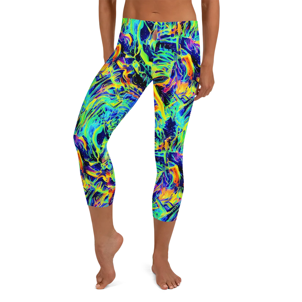 Sonic Aurora on Capri Leggings — Front