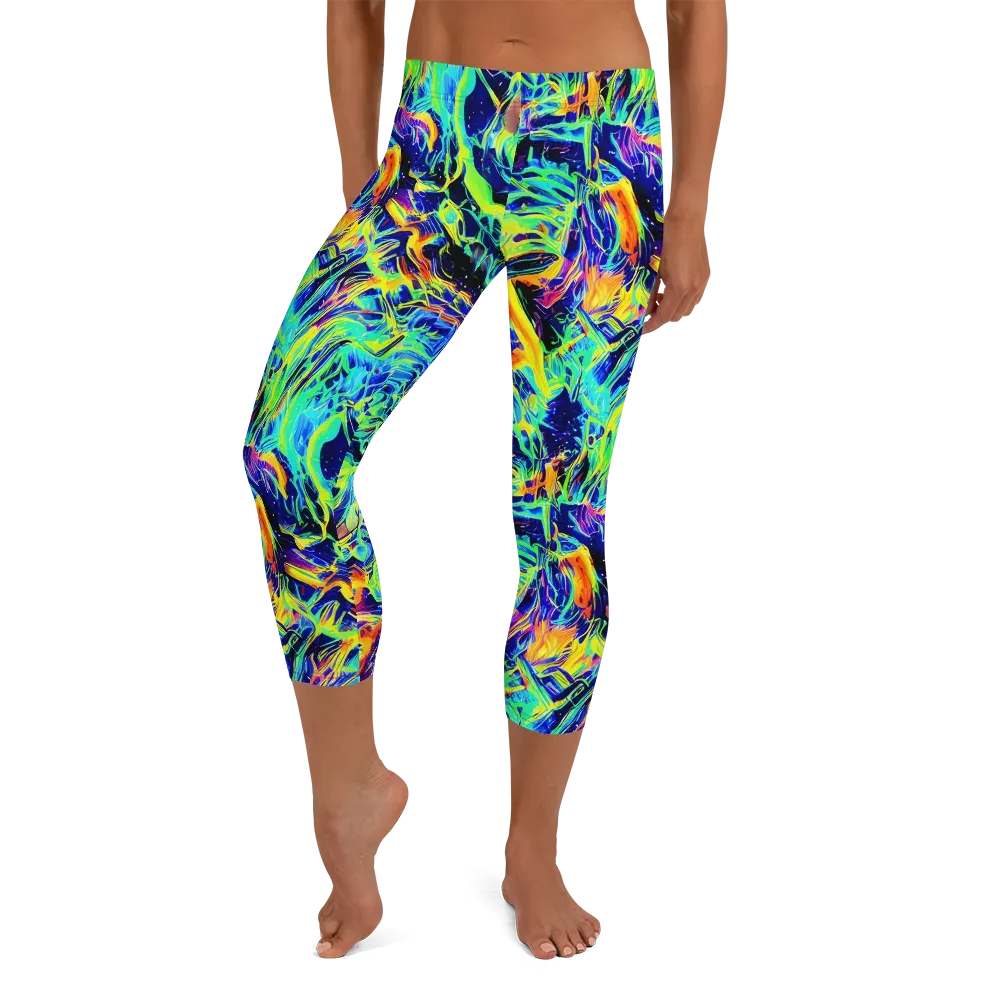Sonic Aurora on Capri Leggings — Front