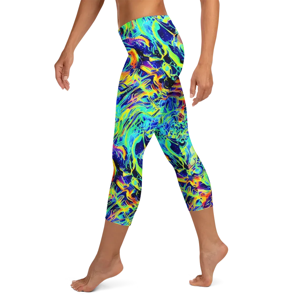 Sonic Aurora on Capri Leggings — Left