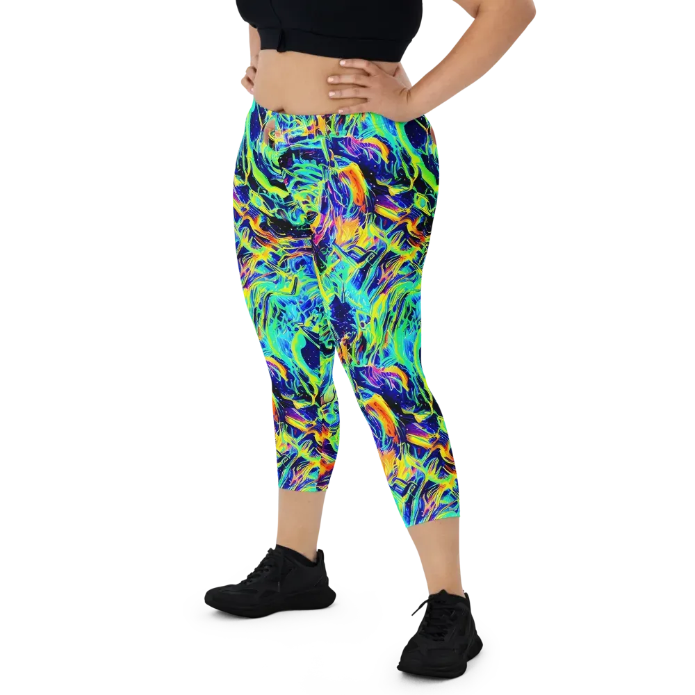Sonic Aurora on Capri Leggings — Front