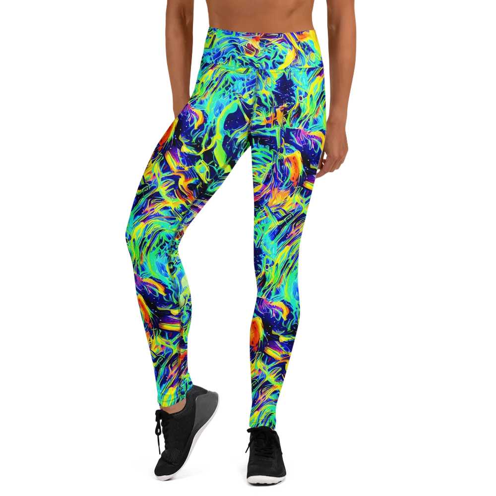 Sonic Aurora on Yoga Leggings — Front