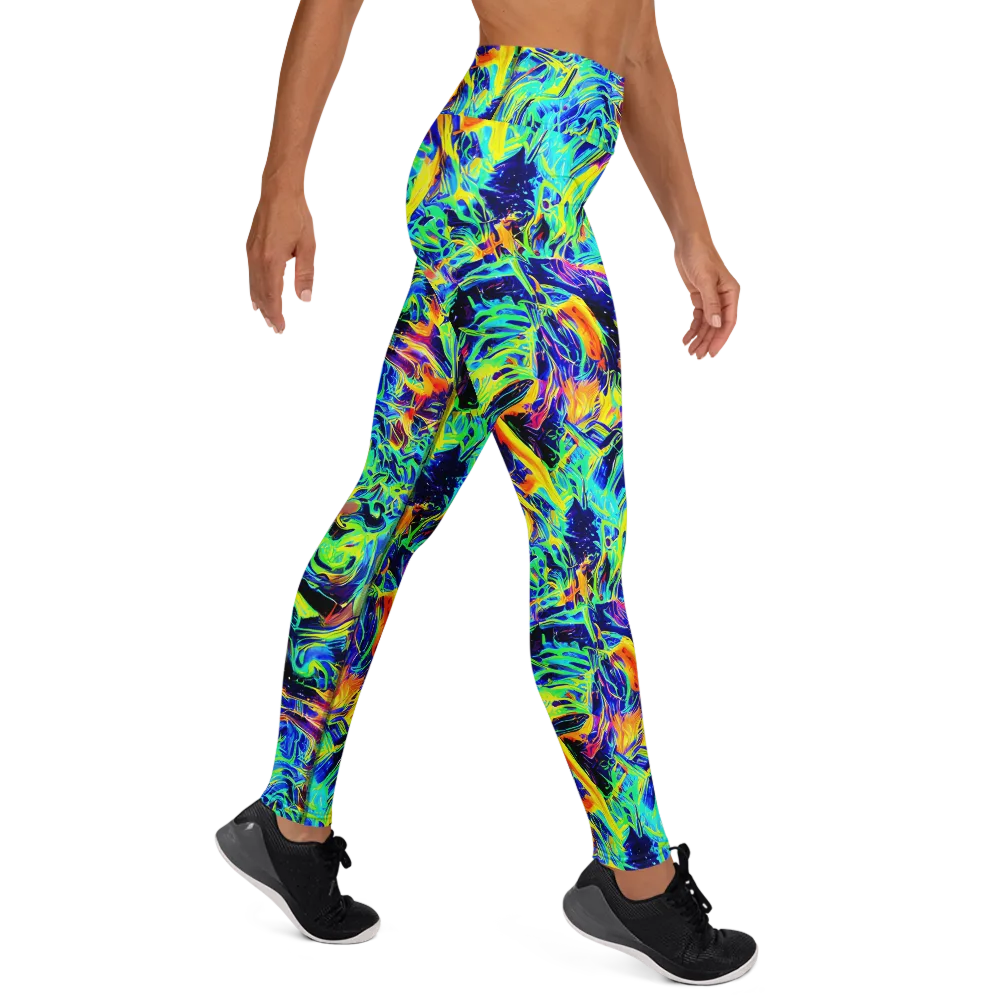 Sonic Aurora on Yoga Leggings — Right