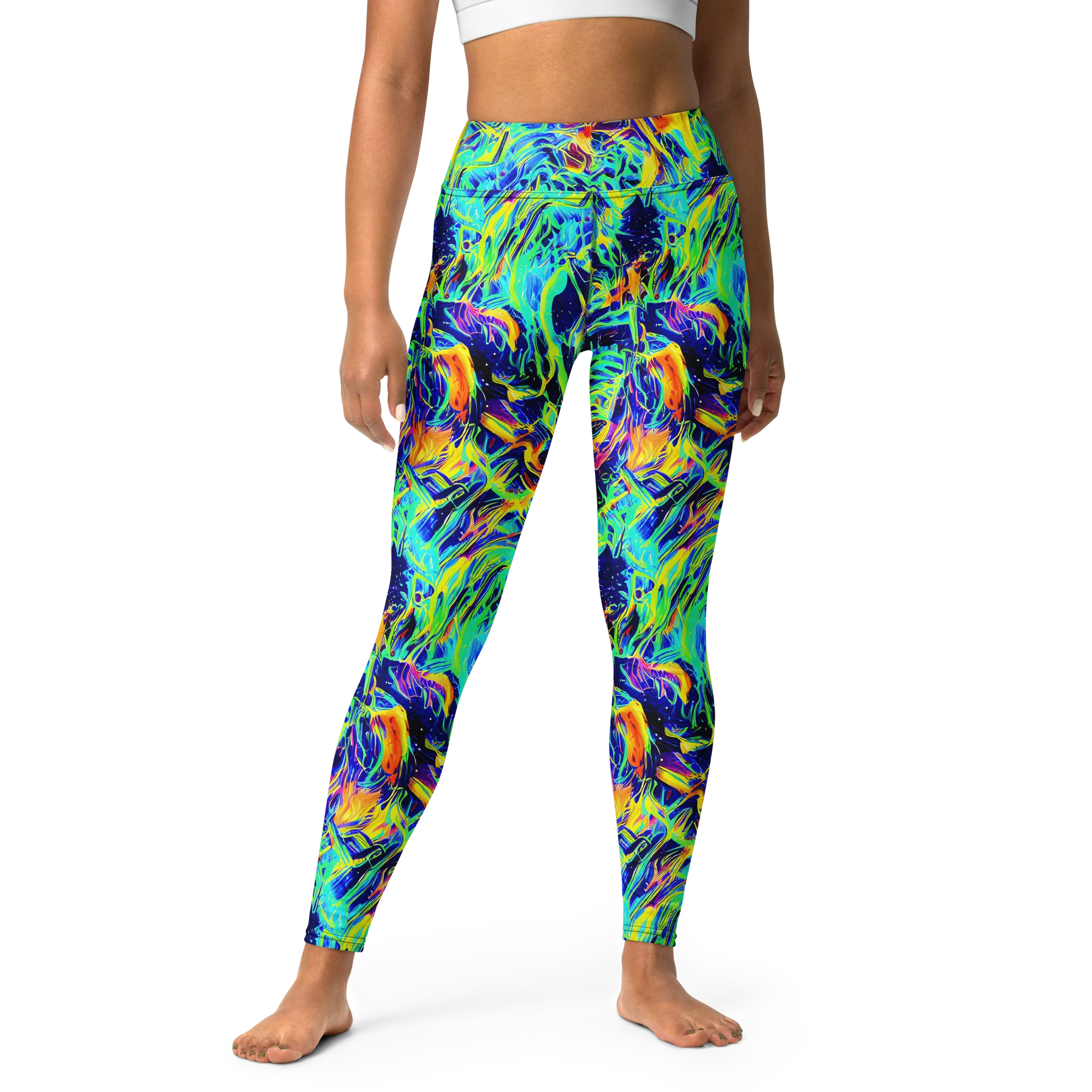 Sonic Aurora on Yoga Leggings — Front