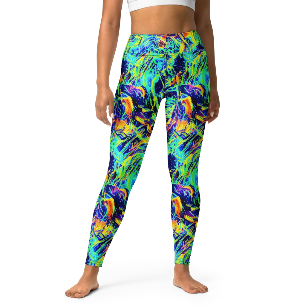 Sonic Aurora on Yoga Leggings — Front