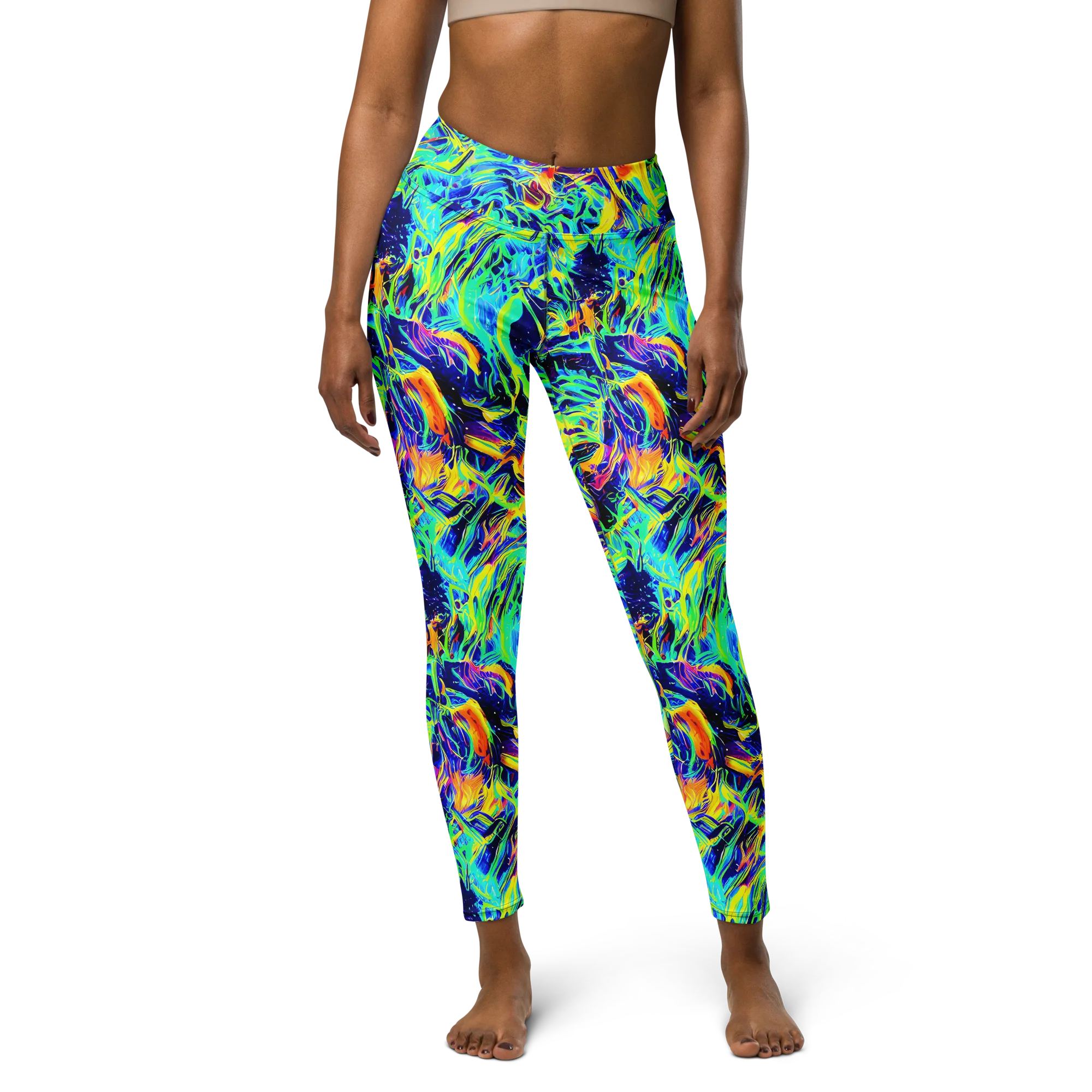 Sonic Aurora on Yoga Leggings — Front