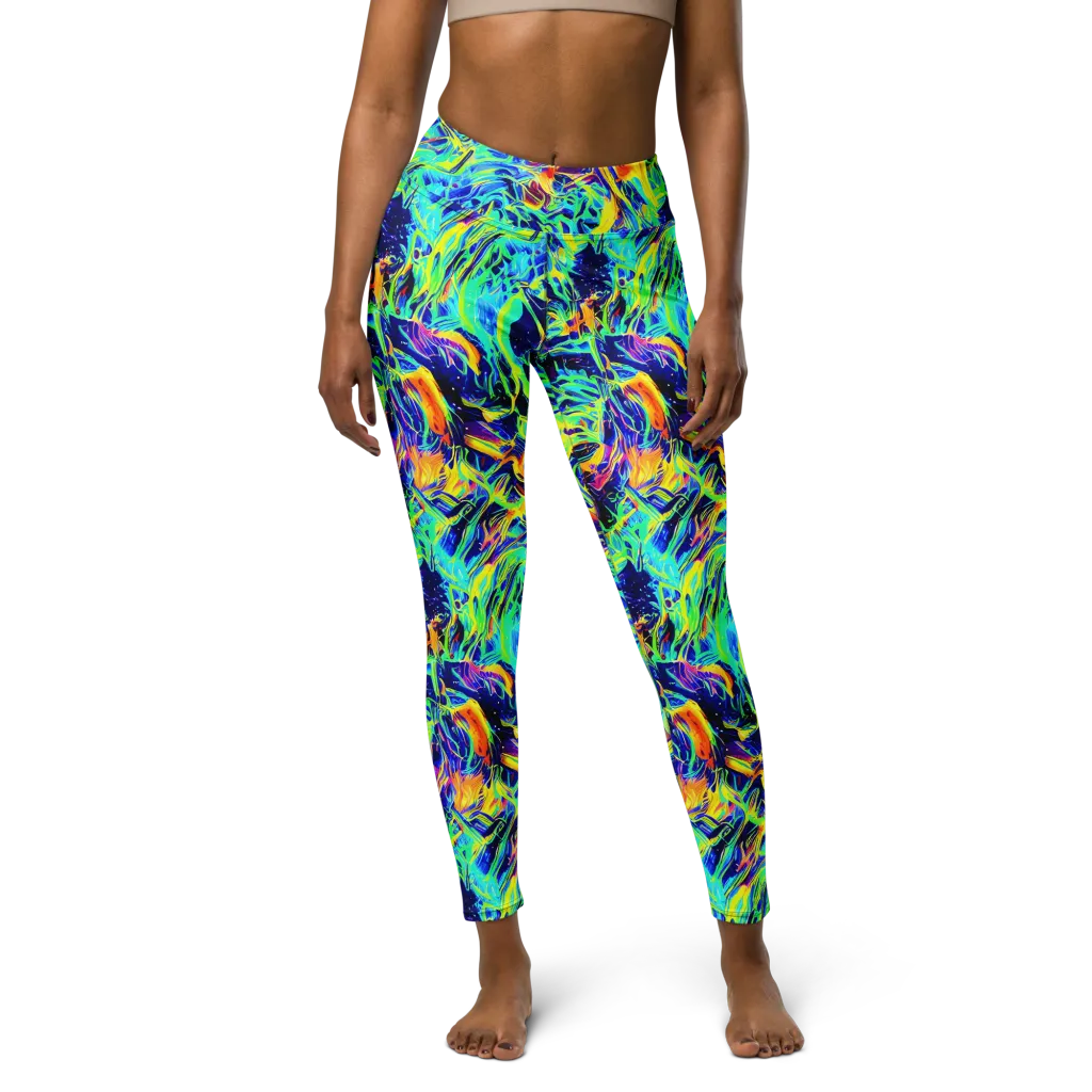 Sonic Aurora on Yoga Leggings — Front