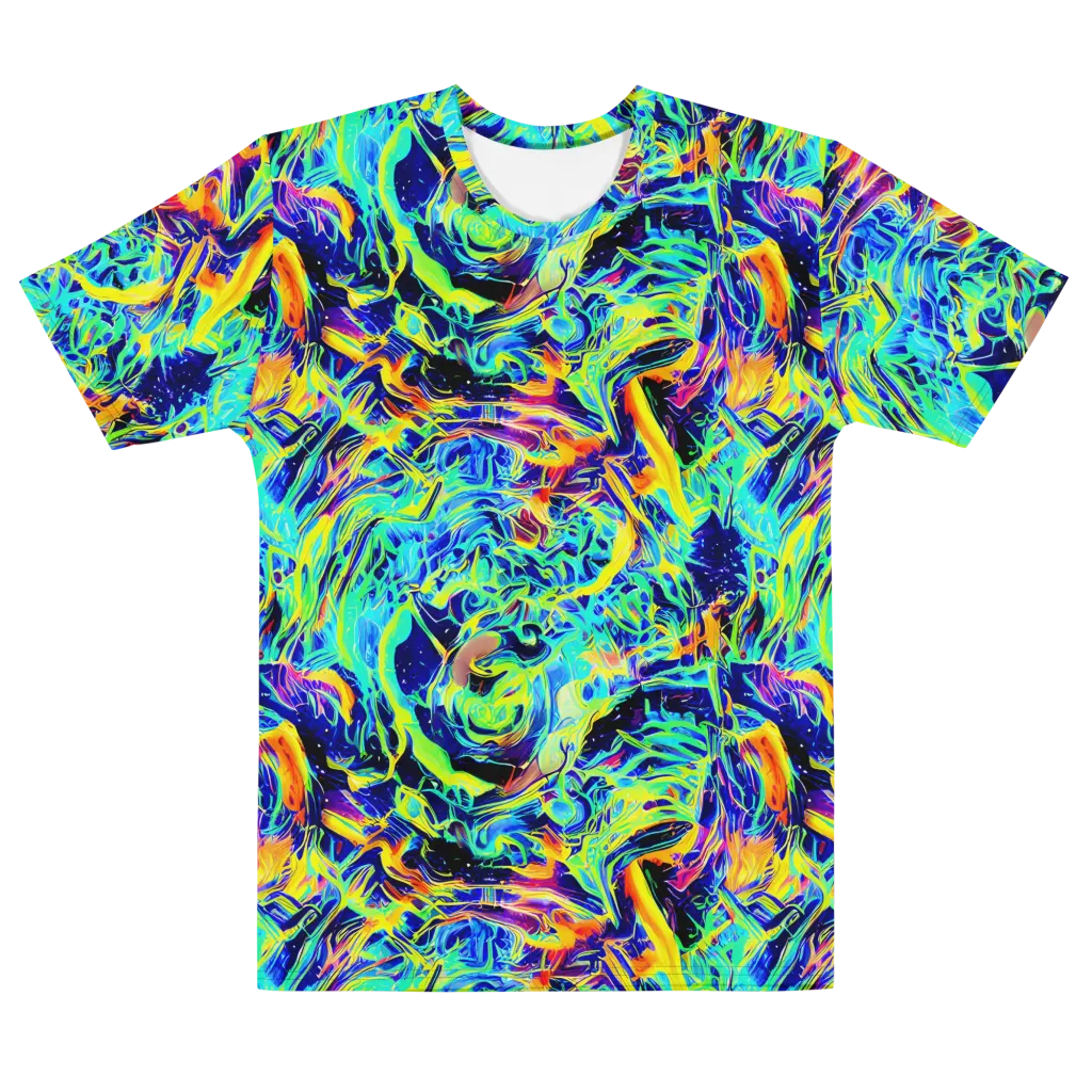 Sonic Aurora on Men's Cotton Crew Neck T-Shirt — Front