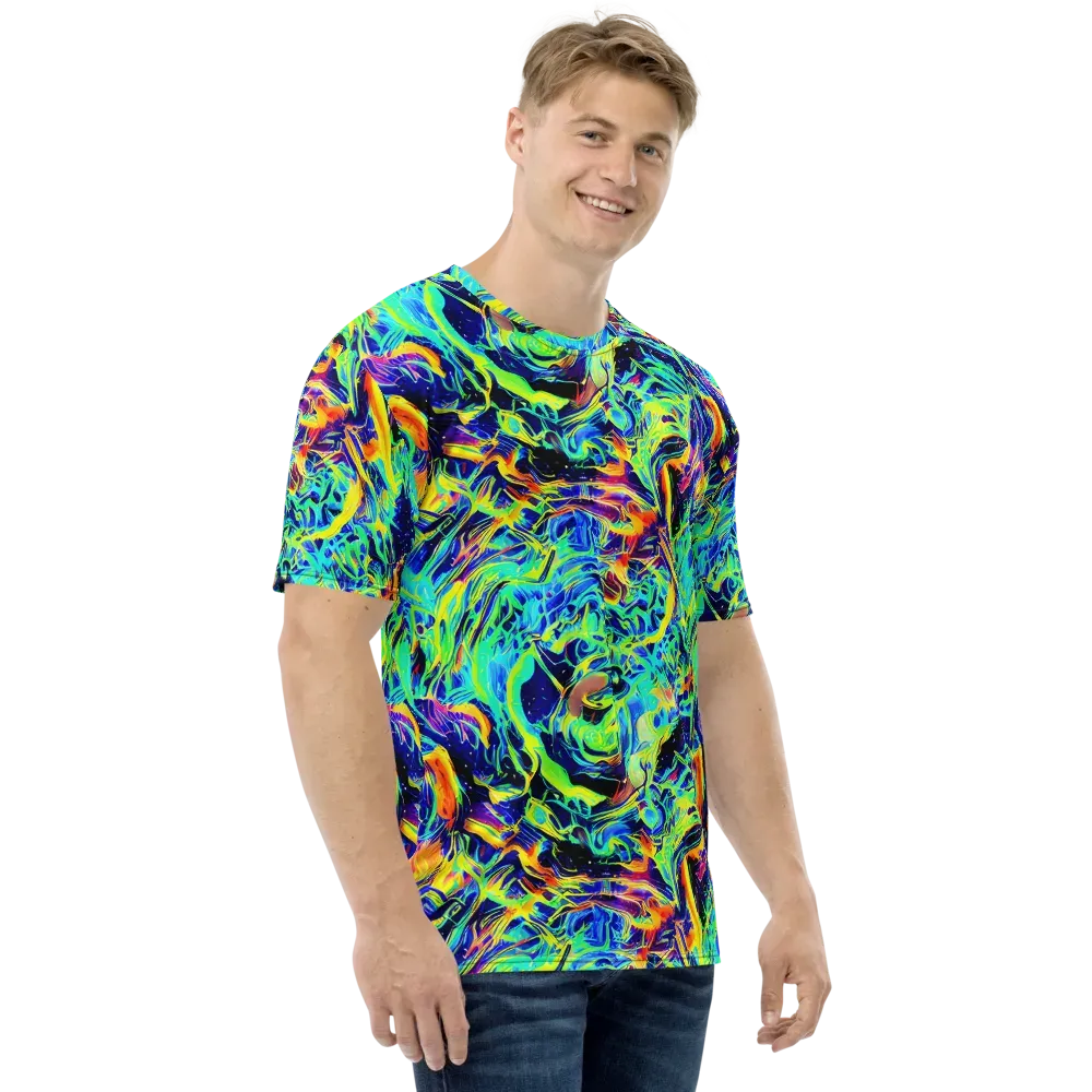Sonic Aurora on Men's Crew Neck T-Shirt — Right