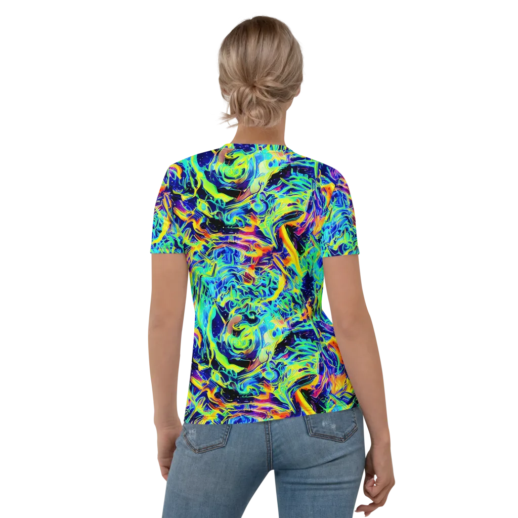 Sonic Aurora on Women's Crew Neck T-Shirt — Back