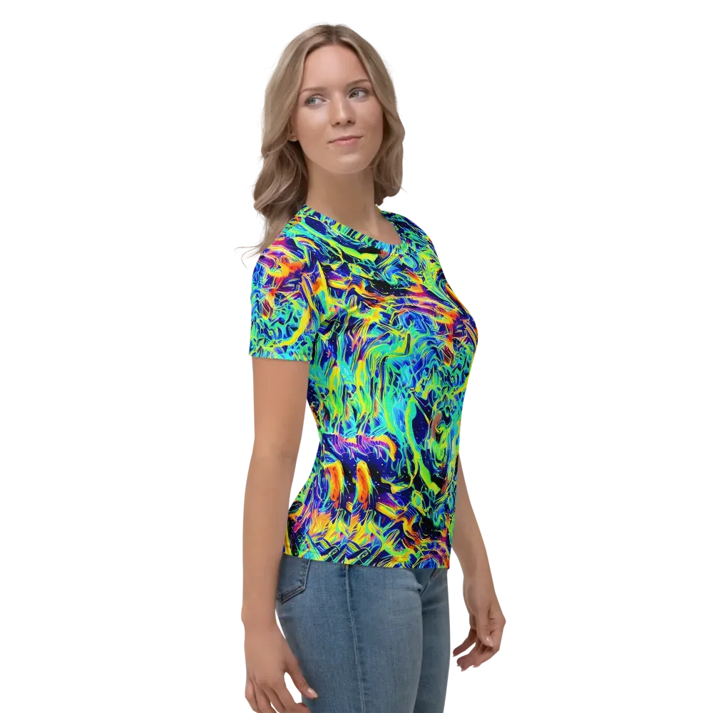 Sonic Aurora on Women's Crew Neck T-Shirt — Right