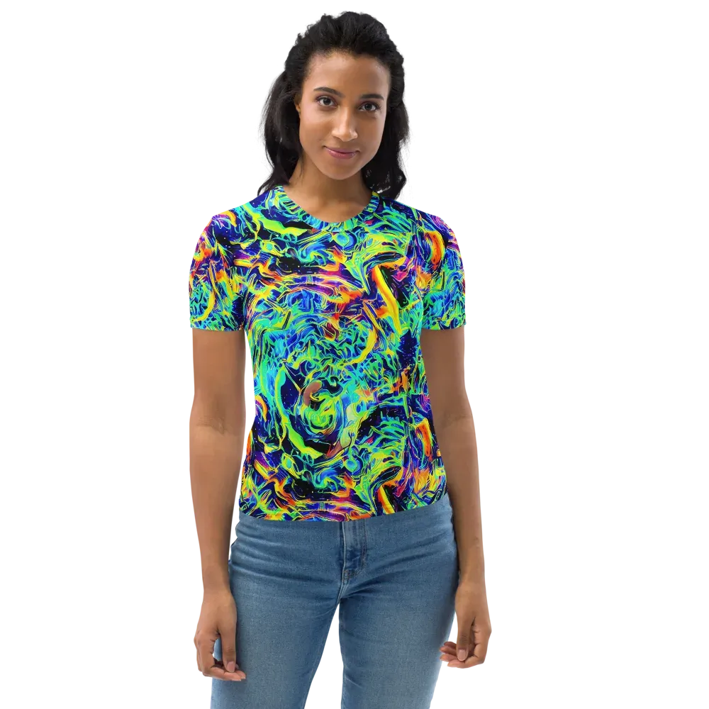 Sonic Aurora on Women's Crew Neck T-Shirt — Front