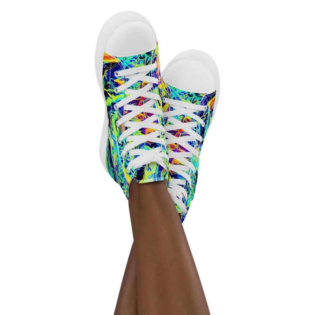 Sonic Aurora on Women's High Top Canvas Shoes — Front