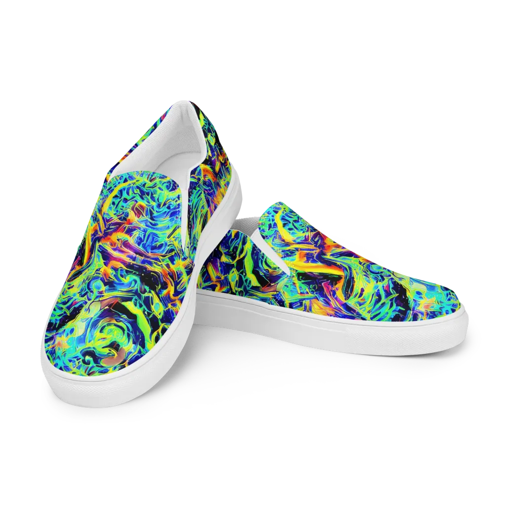 Sonic Aurora on Men's Slip-On Canvas Shoes — Left Front