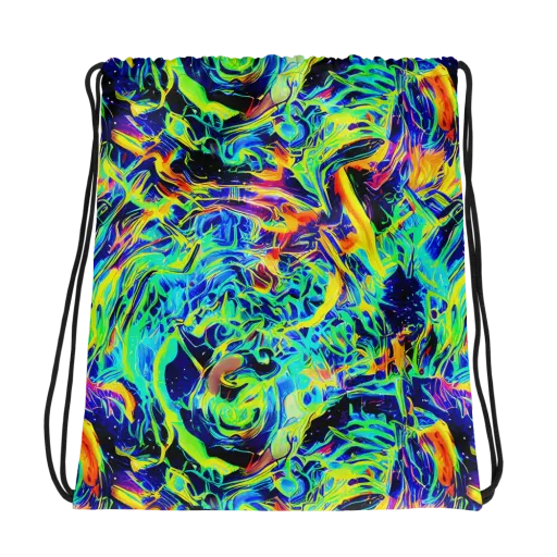 Sonic Aurora on a Drawstring Bag