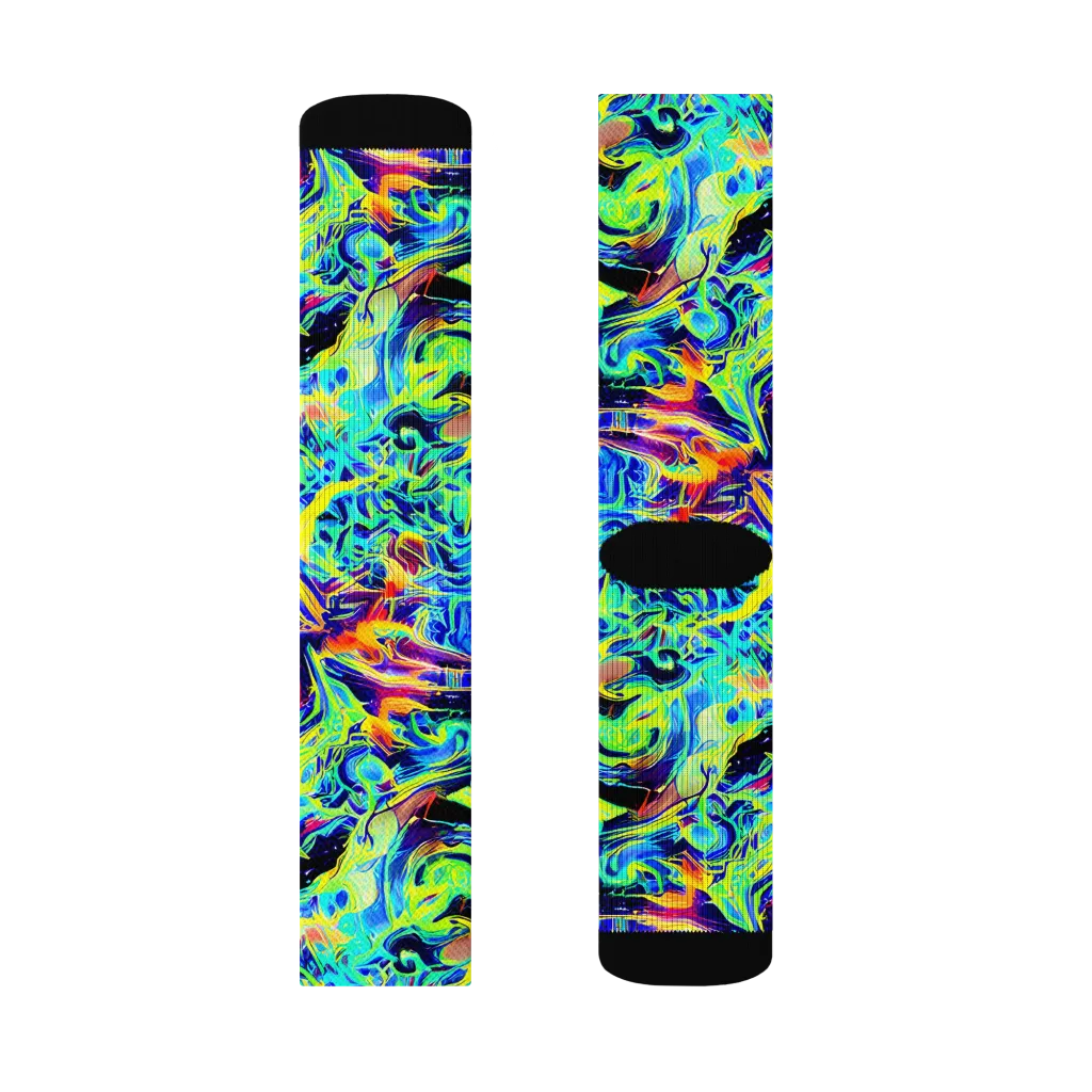 Sonic Aurora on Socks — Right Sock