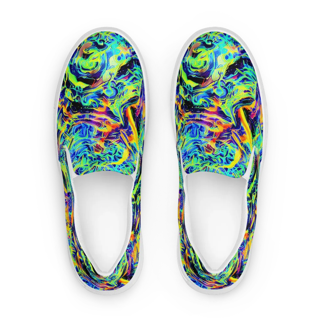 Sonic Aurora on Women's Slip-On Canvas Shoes — Front
