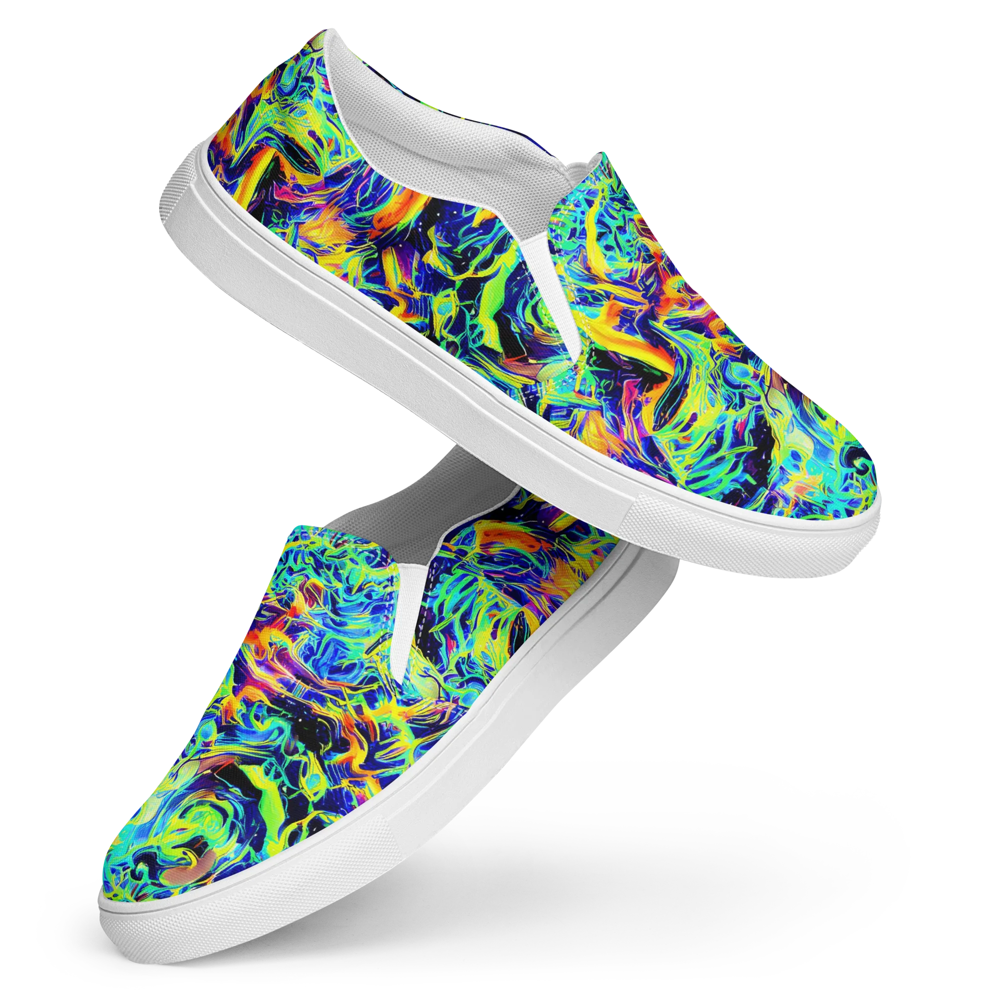 Sonic Aurora on Women's Slip-On Canvas Shoes — Front
