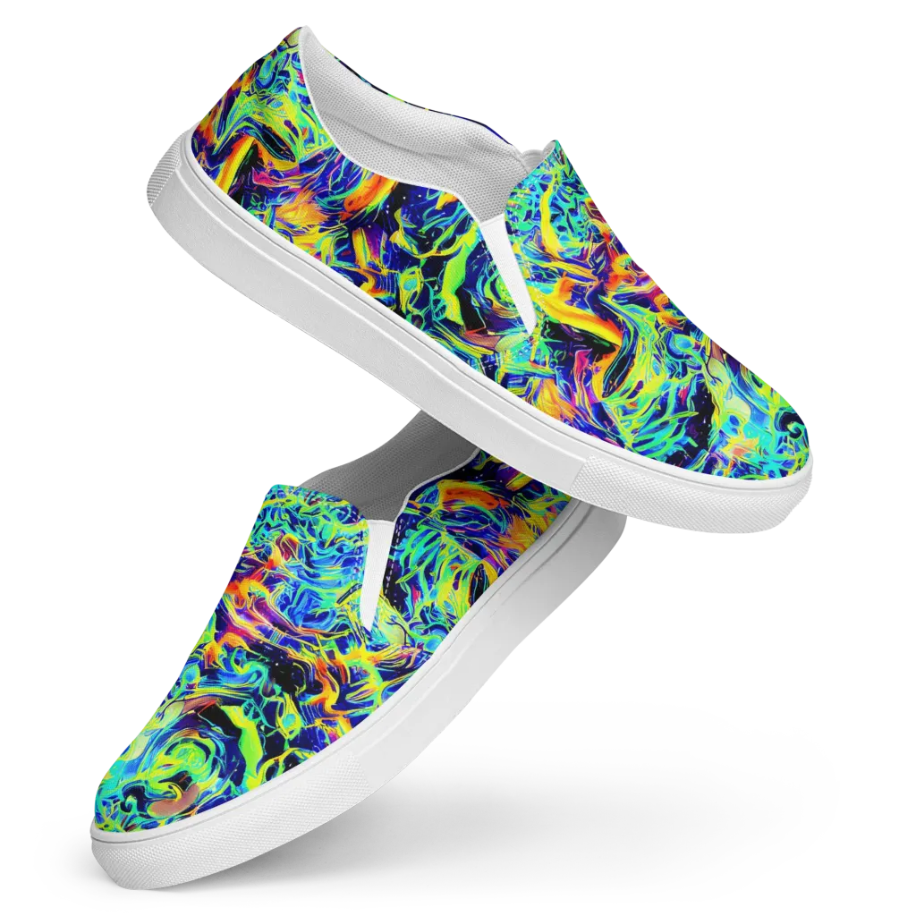Sonic Aurora on Women's Slip-On Canvas Shoes — Front