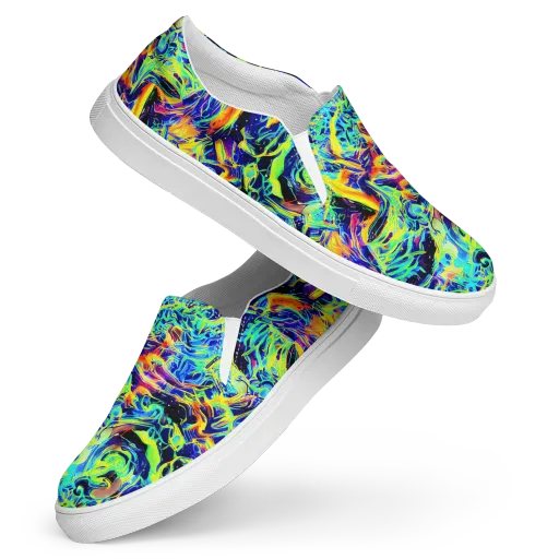 Sonic Aurora on a Women's Slip-On Canvas Shoes