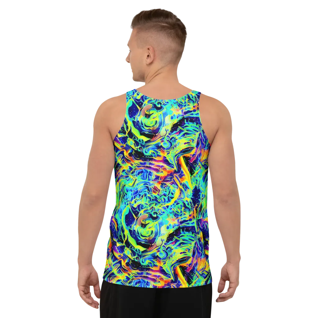 Sonic Aurora on Men's Tank Top — Back