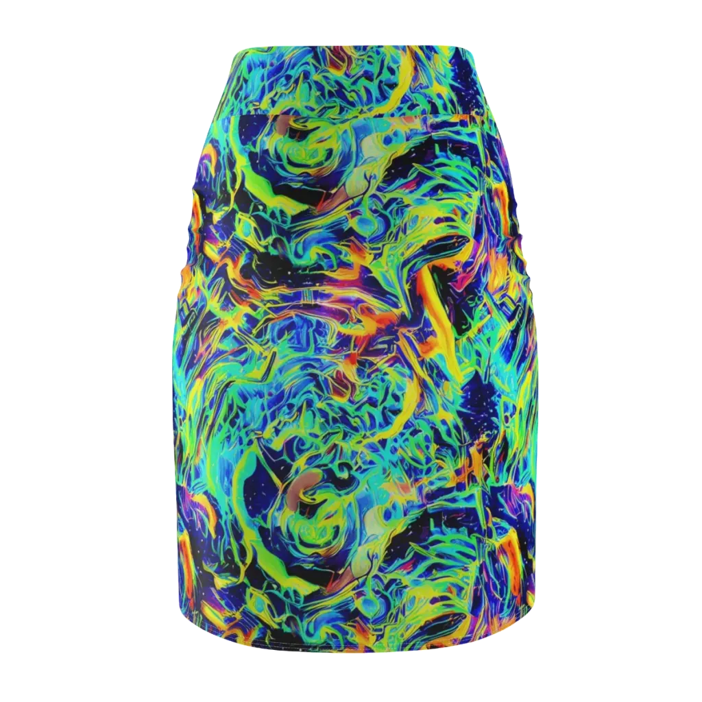 Sonic Aurora on Pencil Skirt — Back