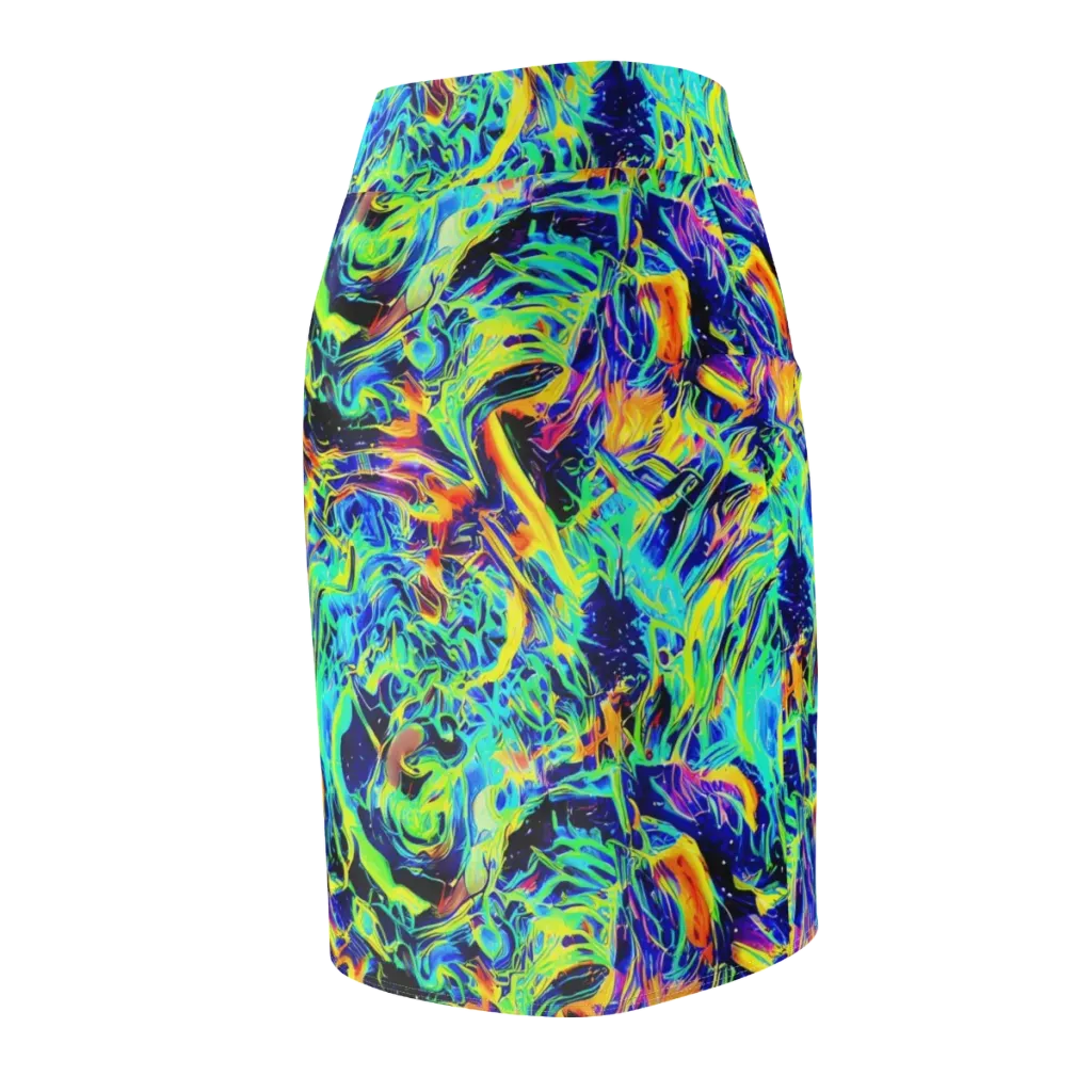 Sonic Aurora on Pencil Skirt — Back Side