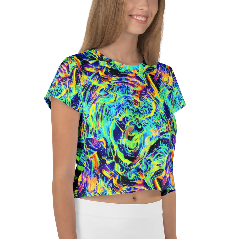 Sonic Aurora on Crop Tee — Right