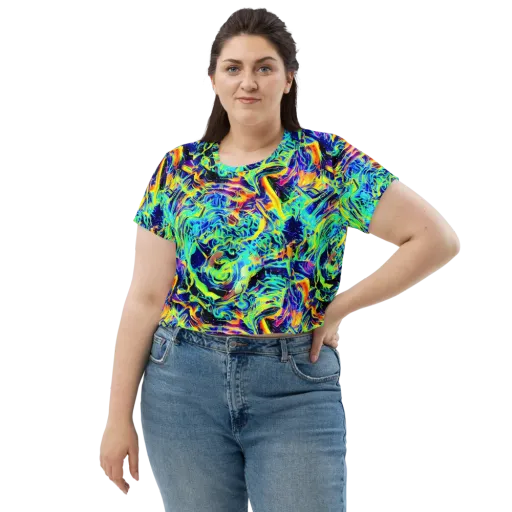 Sonic Aurora on a Crop Tee