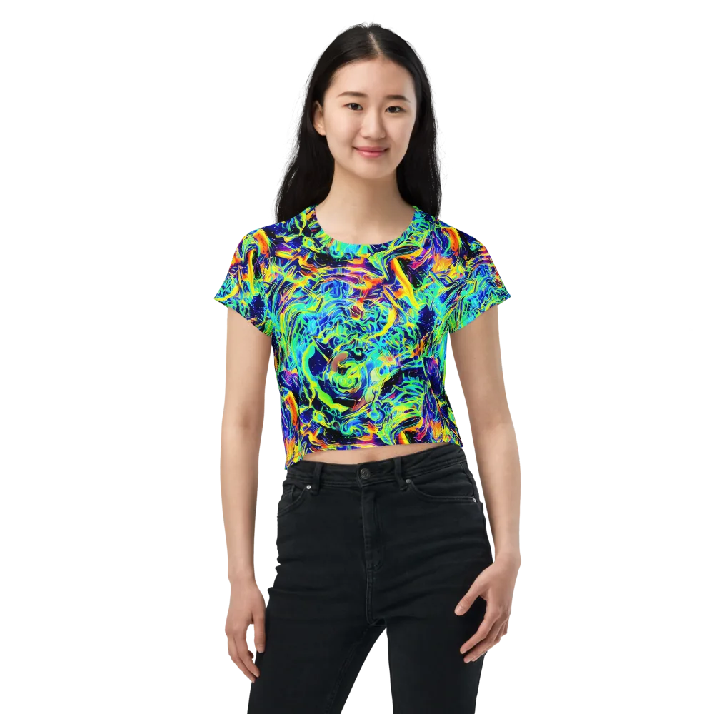 Sonic Aurora on Crop Tee — Front