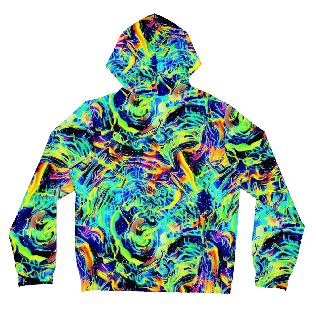 Sonic Aurora on Women's Full-Zip Hoodie — Back