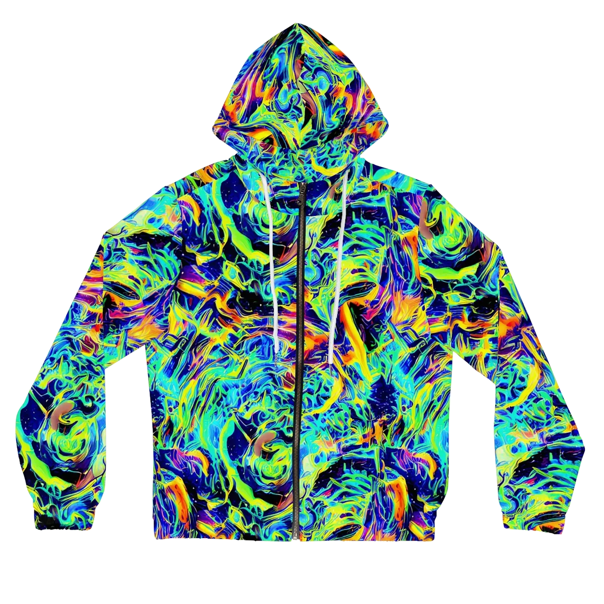 Sonic Aurora on Women's Full-Zip Hoodie — Front