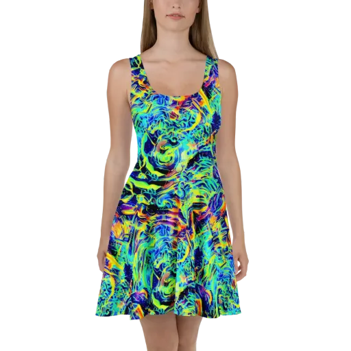 Sonic Aurora on a Skater Dress