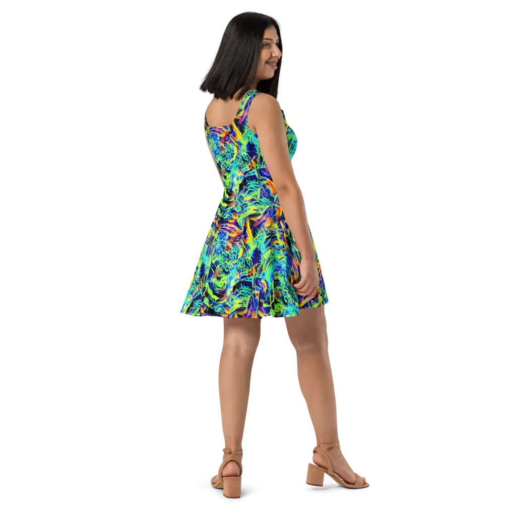 Sonic Aurora on Skater Dress — Right