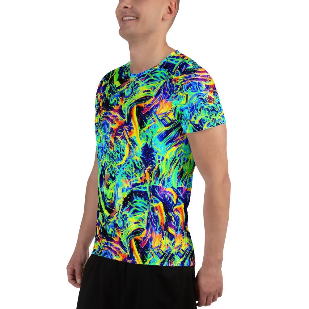 Sonic Aurora on Men's Athletic T-Shirt — Left