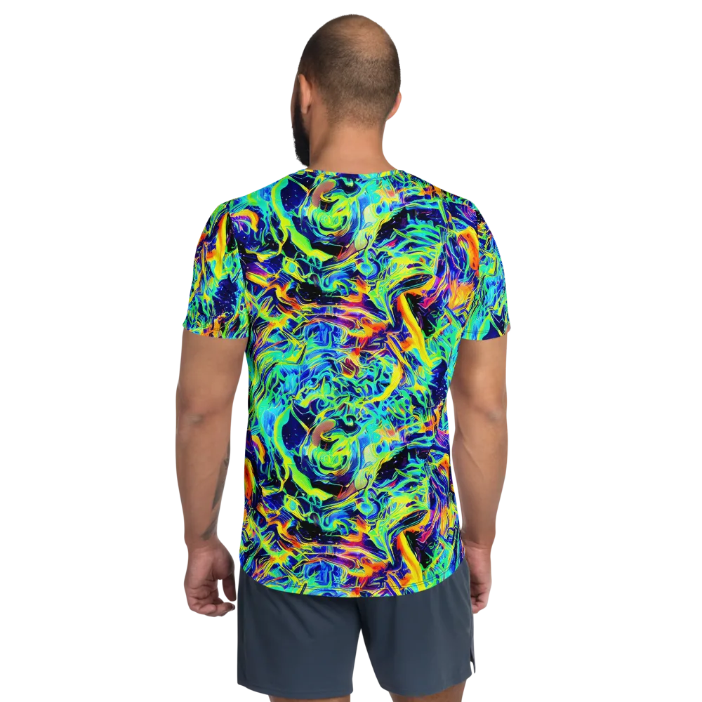 Sonic Aurora on Men's Athletic T-Shirt — Back