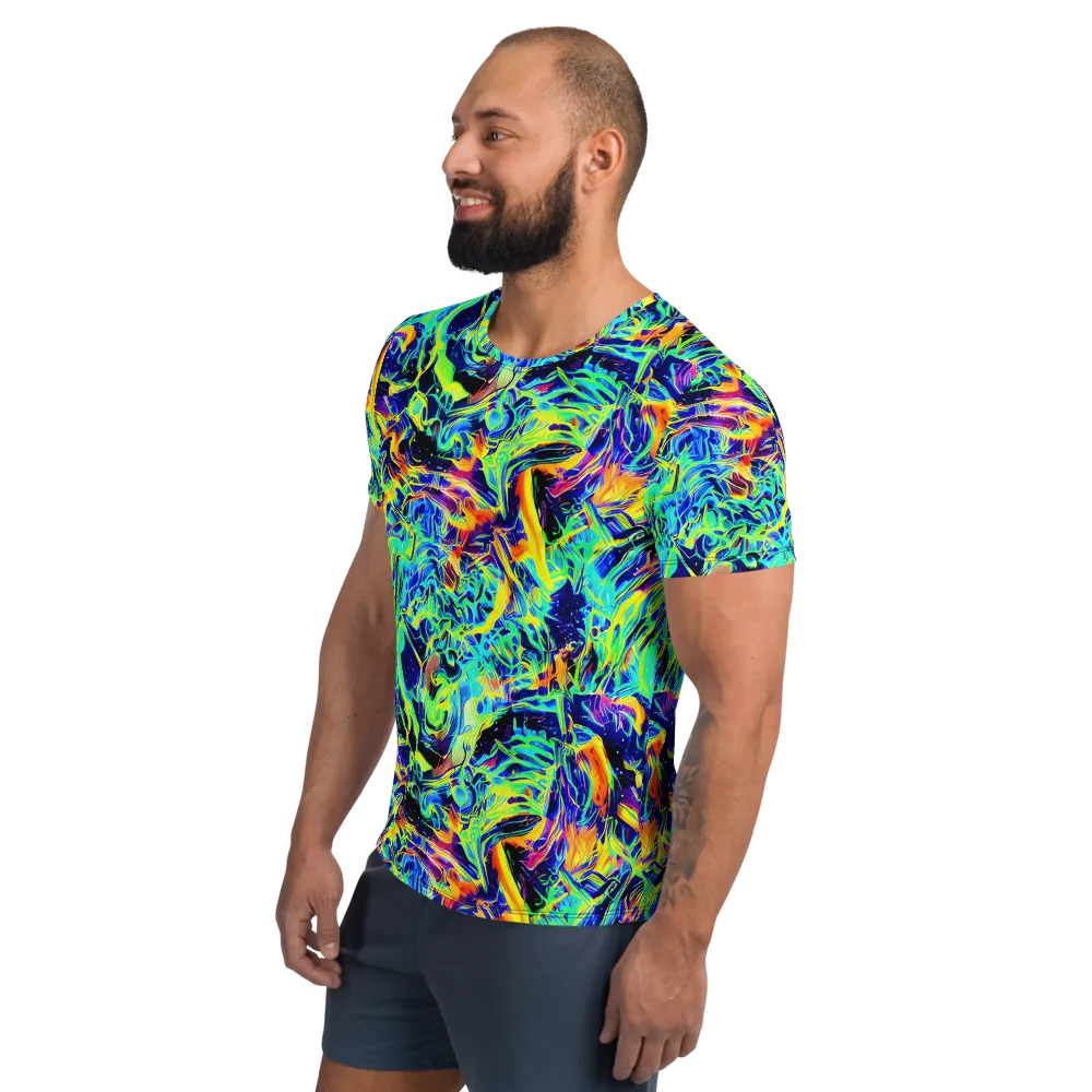 Sonic Aurora on Men's Athletic T-Shirt — Left