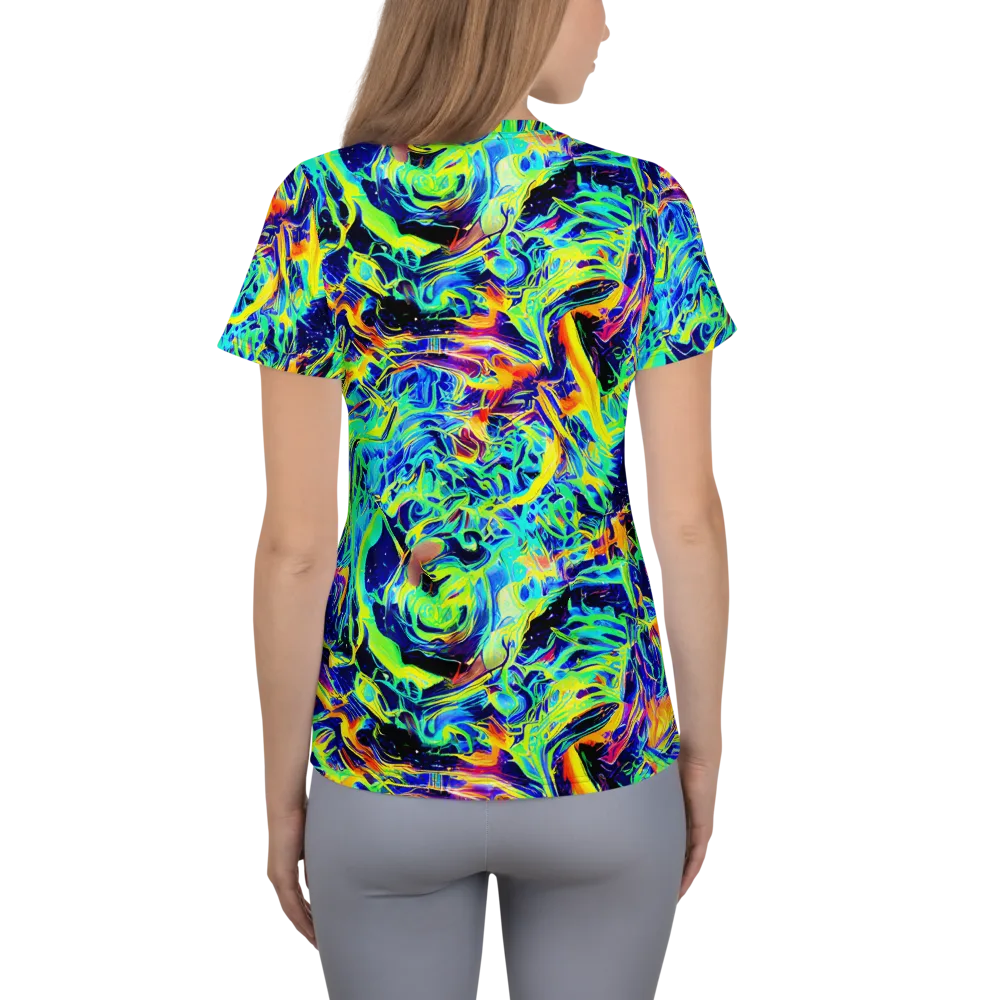 Sonic Aurora on Women's Athletic T-Shirt — Back