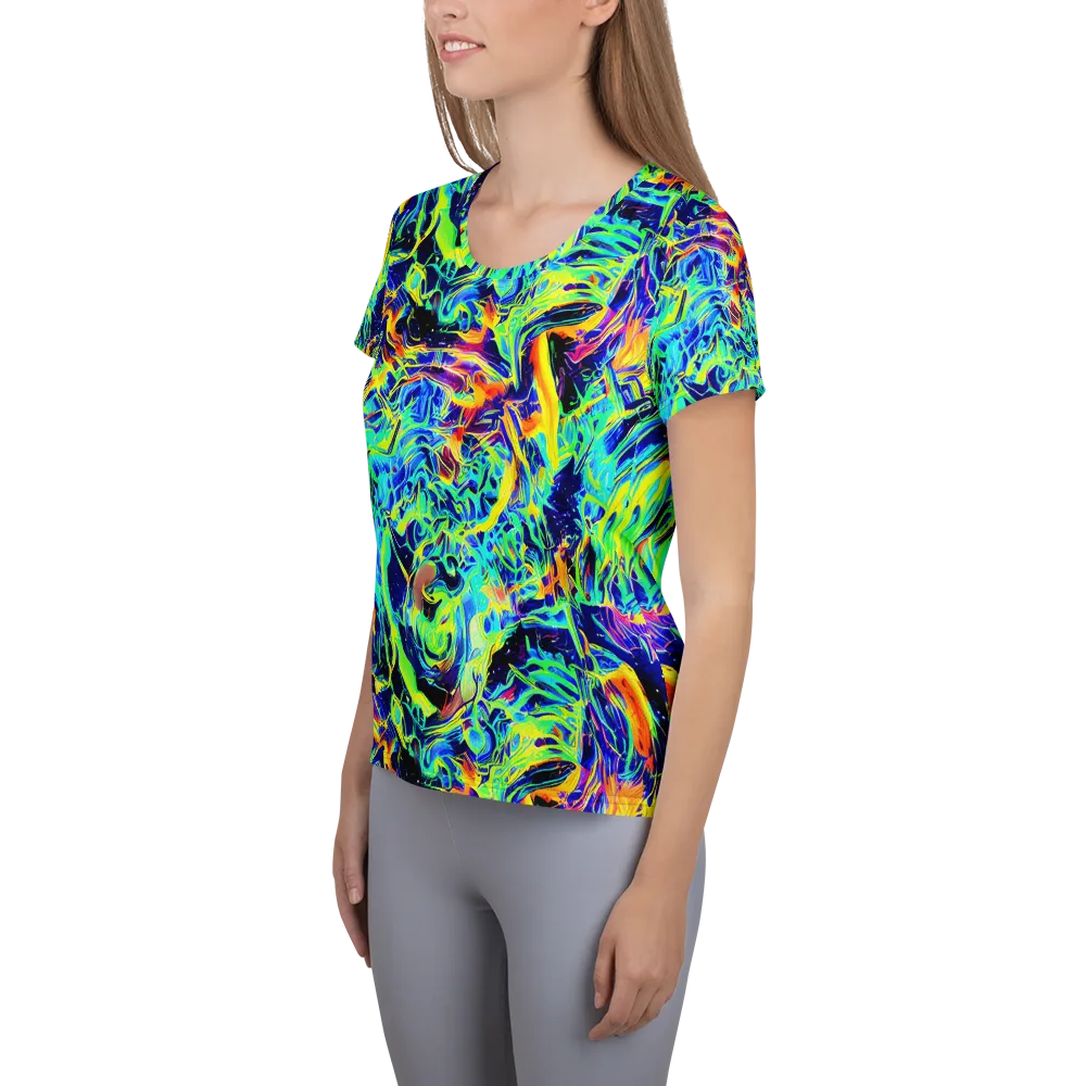 Sonic Aurora on Women's Athletic T-Shirt — Left