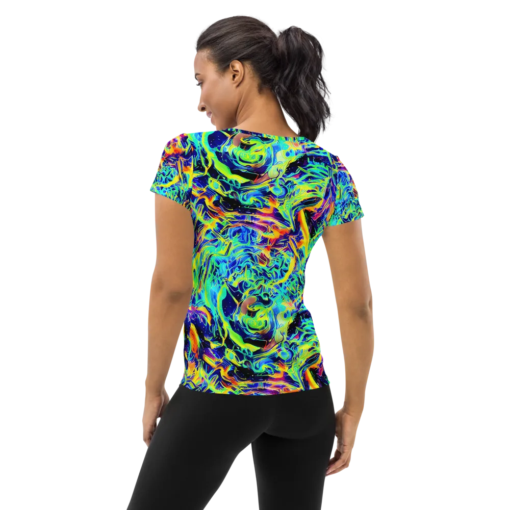 Sonic Aurora on Women's Athletic T-Shirt — Back