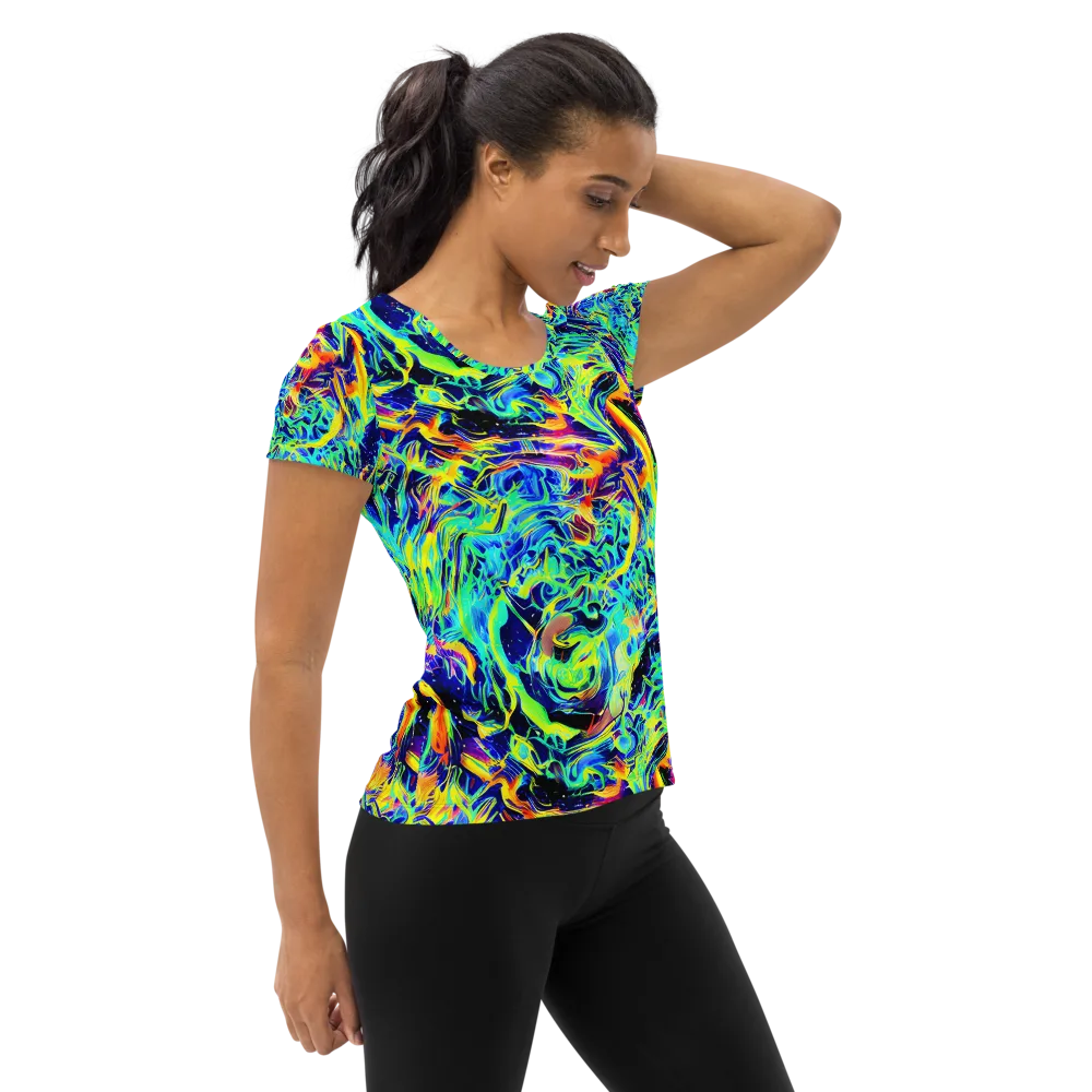 Sonic Aurora on Women's Athletic T-Shirt — Right