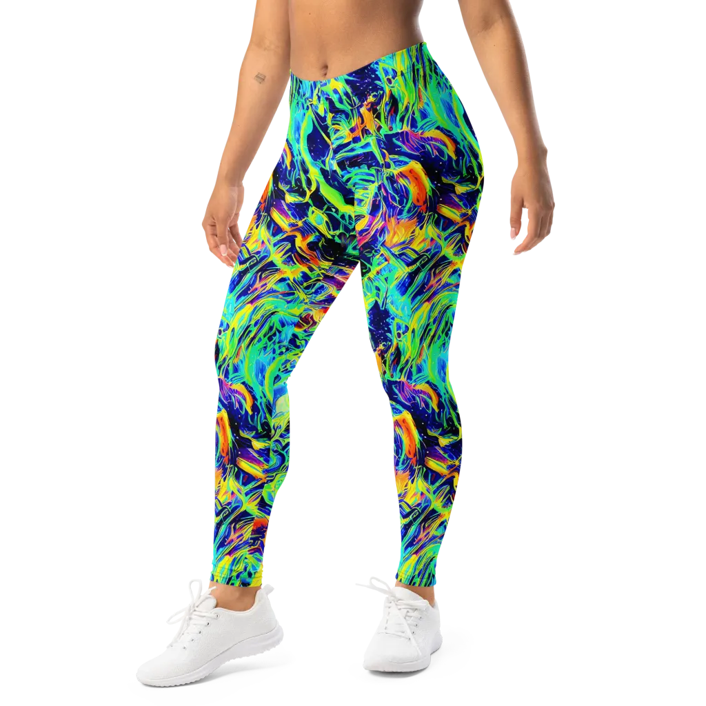 Sonic Aurora on Leggings — Left Front
