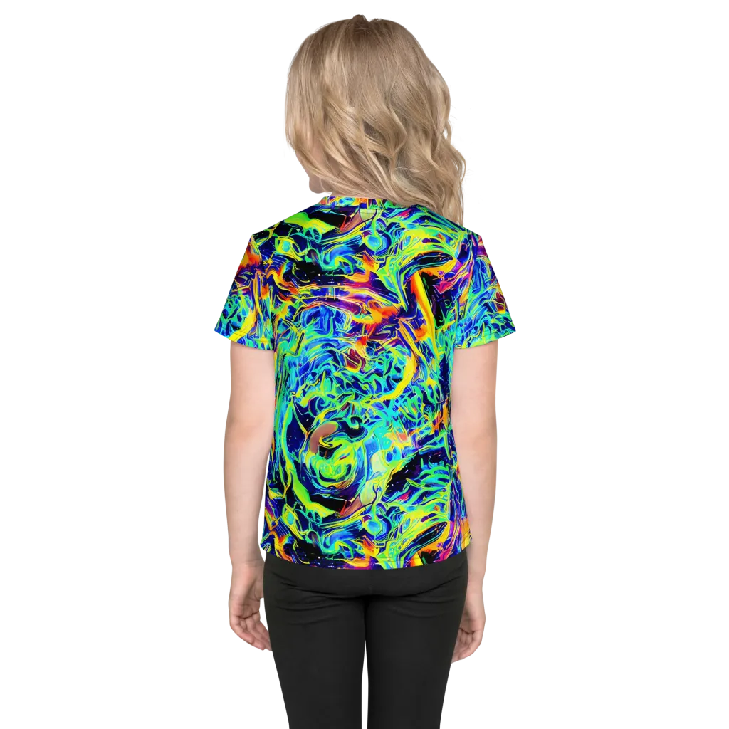 Sonic Aurora on Kids Crew Neck T-Shirt — Back